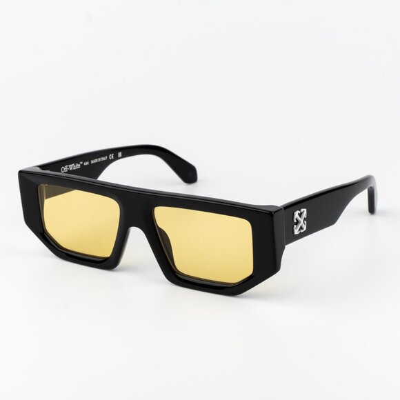 Off-White VANCOUVER Men Sunglasses Black Yellow Square OERI13F VANCOUVER 1018 - Picture 3 of 14